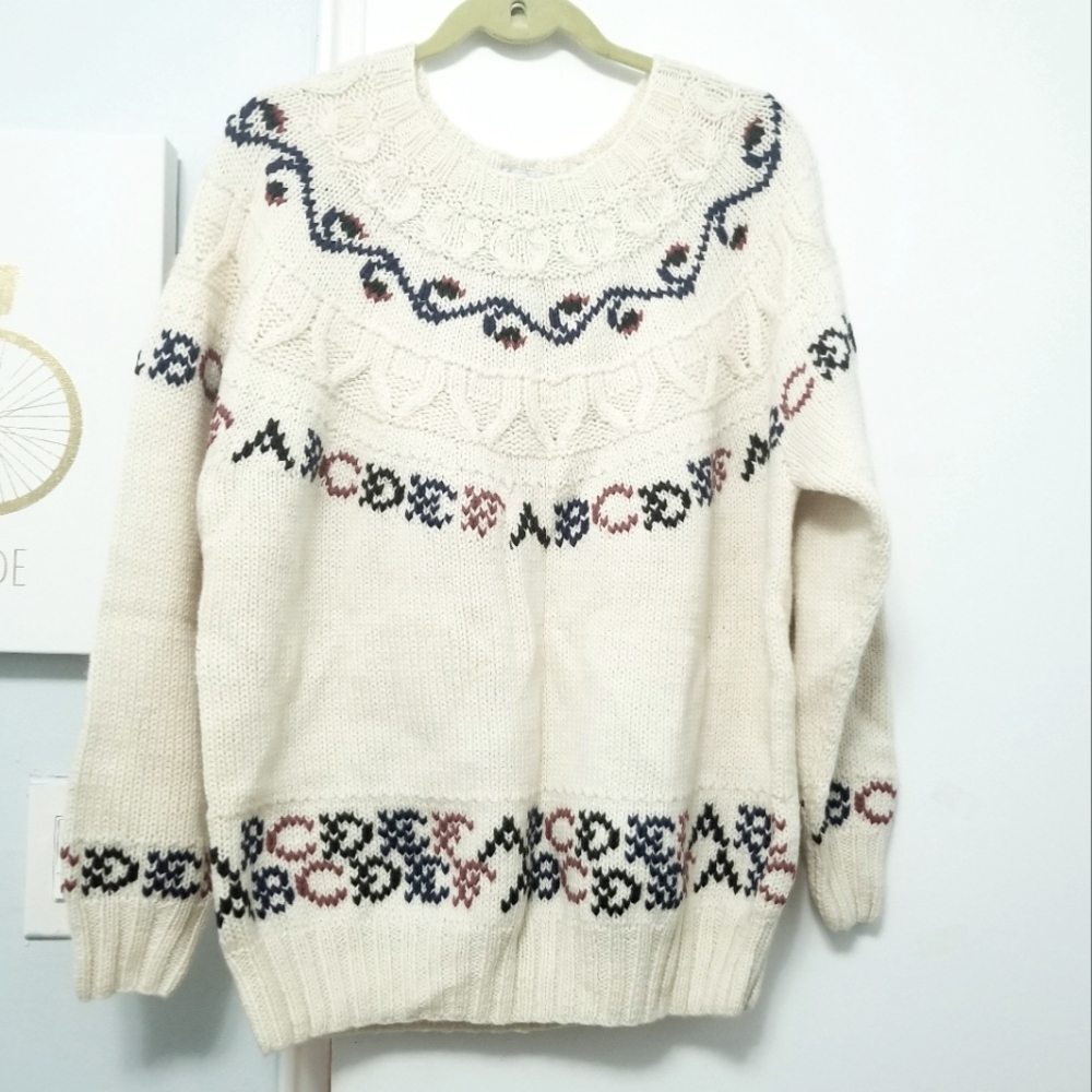 Braemar Handknit Wool Sweater Size M